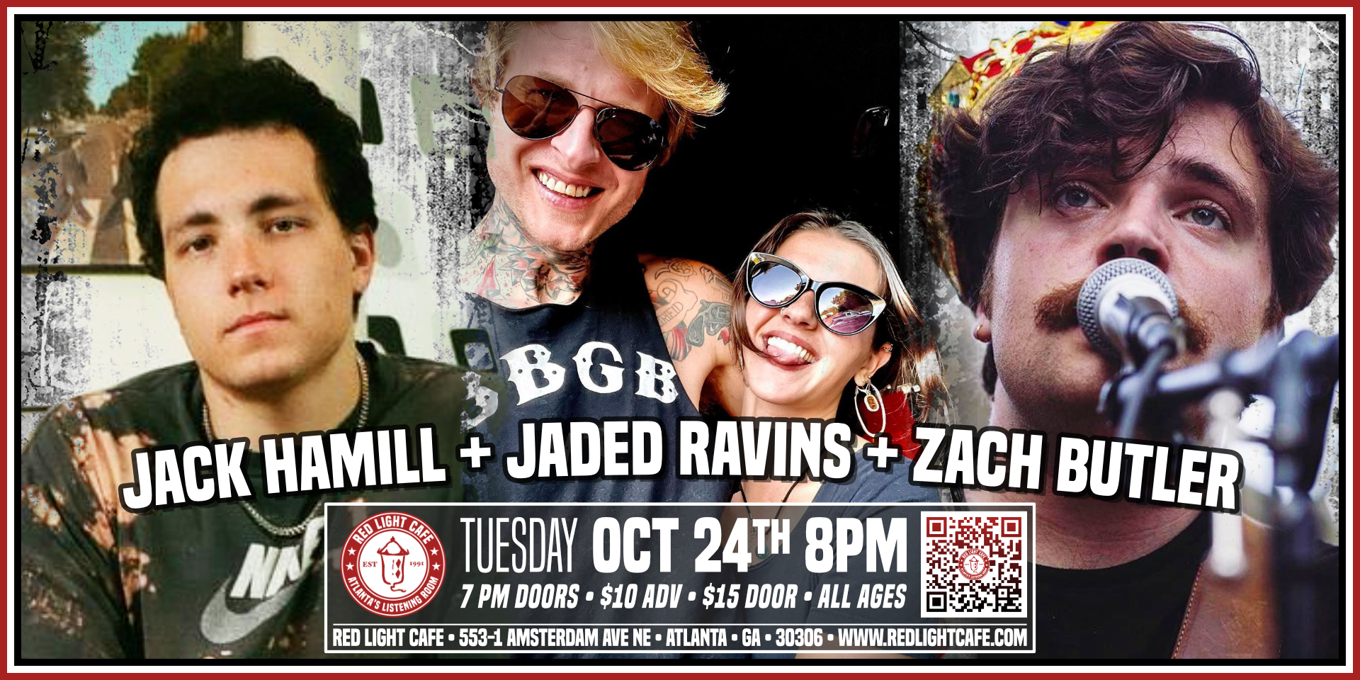 Jack Hamill + Jaded Ravins + Zach Butler (Folk / Rock / Americana) — Red  Light Café, Atlanta, GA